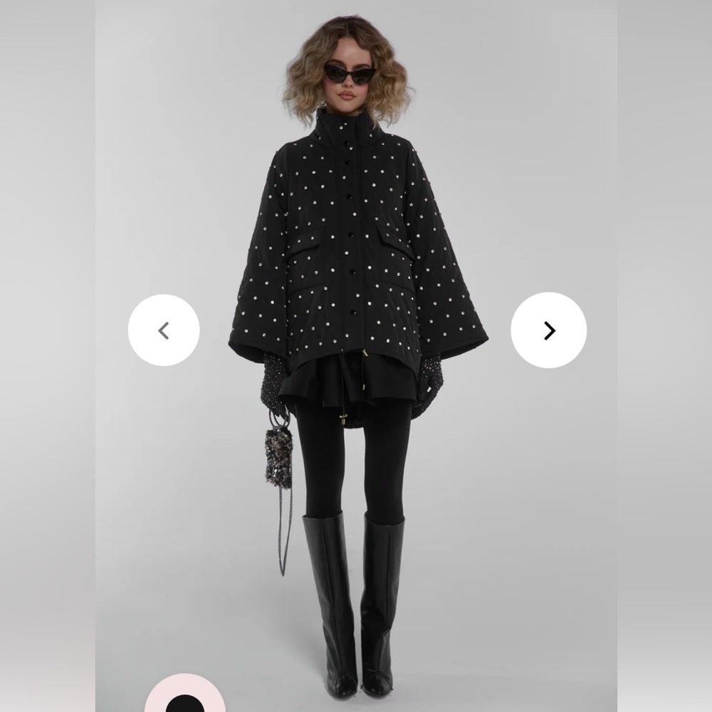 RARE Selkie  Coat crystal encrusted cape style coat jacket size small